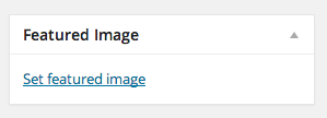 Setting Featured Image