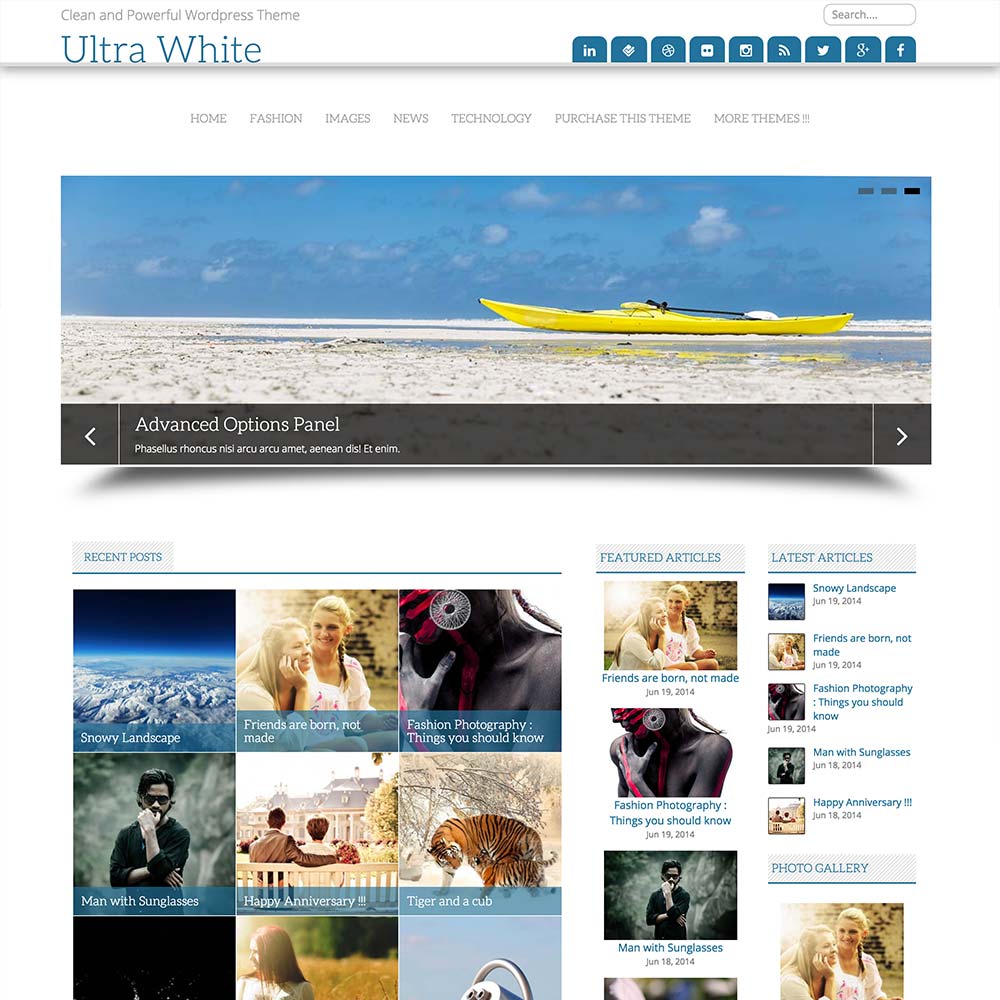 Ultra White - Fast Loading, Professional, Photography & Business Theme