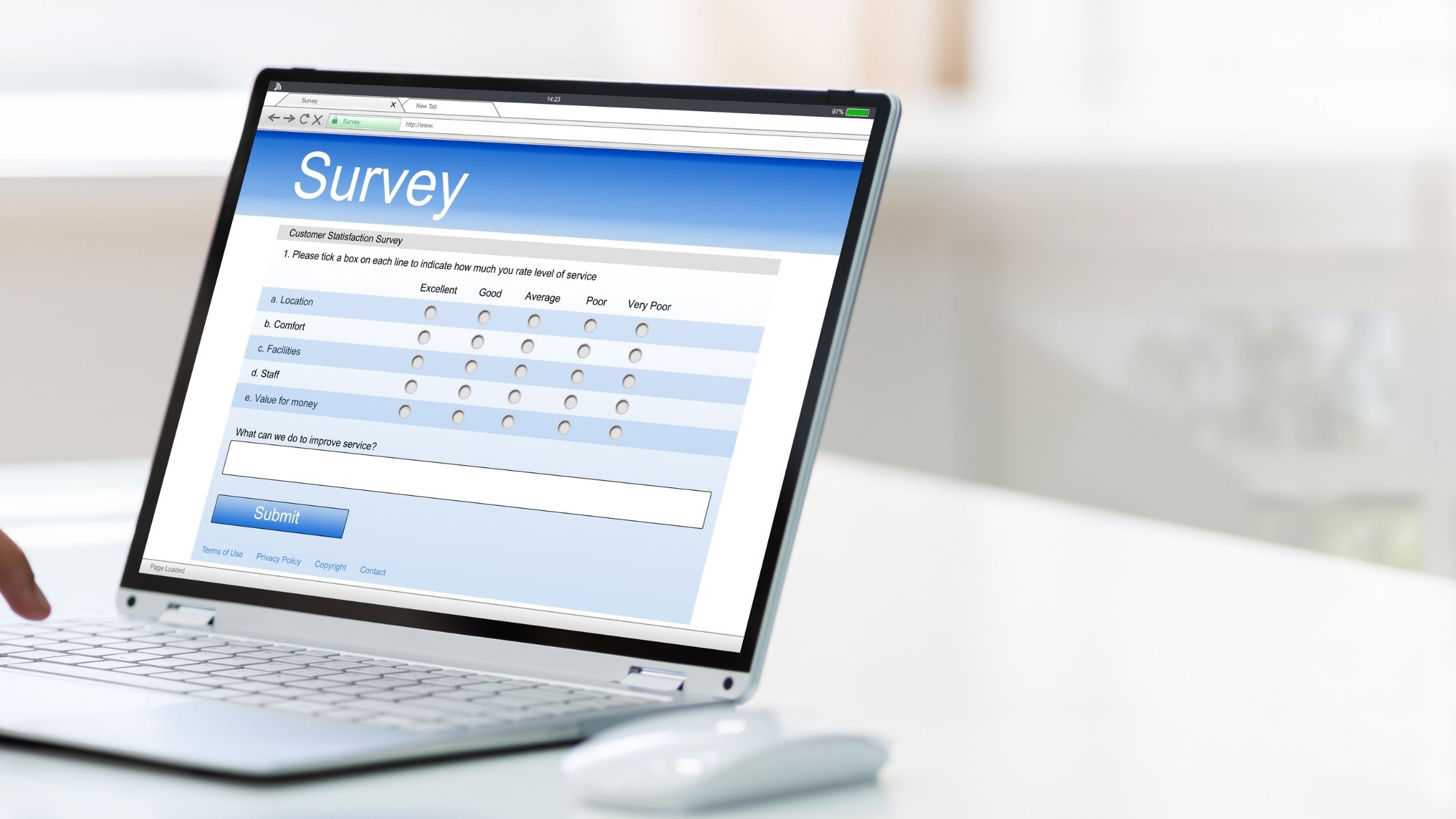 online survey during presentation